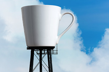 Image showing Giant Coffee Mug Reservoir Tower