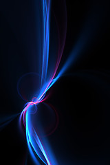 Image showing Glowing Blue Plasma Strands Background