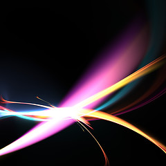 Image showing Funky Glowing Strands Background