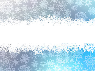 Image showing Snowflake christmas with white snow flake. EPS 8