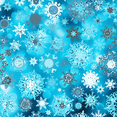 Image showing Blue abstract christmas with snowflake. EPS 8