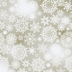 Image showing Elegant Christmas with white snowflakes. EPS 8