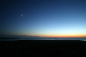 Image showing Sea and islands in Croatia at sundown