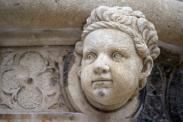 Image showing Head, Antique bas-relief