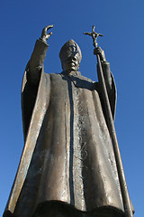 Image showing Pope John Paul II statue 