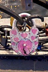 Image showing Big white castle with hearts