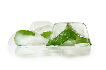 Image showing Ice with mint