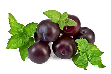 Image showing Plum and mint