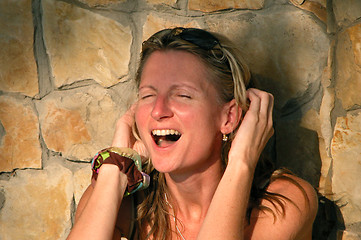 Image showing The shouting woman.