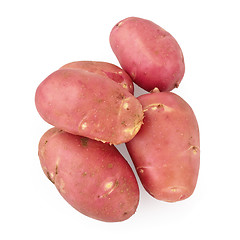 Image showing Potatoes red on a white background