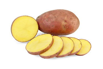 Image showing Potatoes sliced