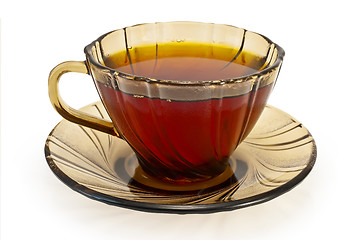 Image showing Tea in a cup of brown