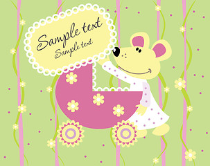 Image showing Baby arrival announcement card