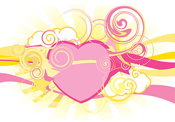 Image showing Vector illustration  with heart 