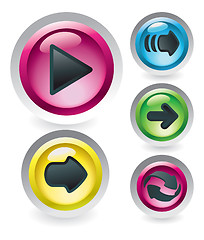 Image showing Set of glossy buttons 