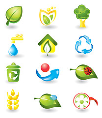 Image showing Set of nature icons