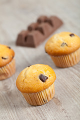 Image showing Chocolate muffins