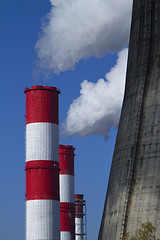 Image showing smoking tubes of a power station