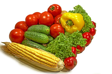 Image showing Colorful fresh group of vegetables 
