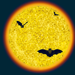 Image showing halloween  scene with bat