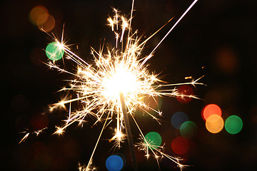 Image showing sparkler  bright  celebration