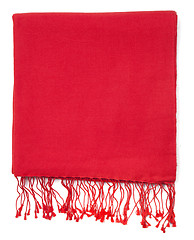 Image showing Red scarf or pashmina 