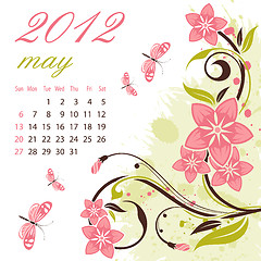Image showing Calendar for 2012 May