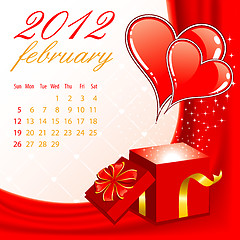 Image showing Calendar for 2012 February