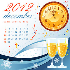 Image showing Calendar for 2012 December