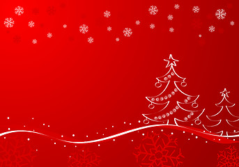 Image showing Hand painted Christmas background