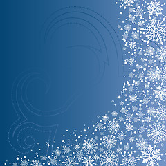 Image showing Christmas background with snowflakes