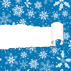 Image showing Torn Christmas Paper