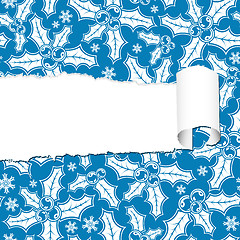 Image showing Torn Christmas Paper