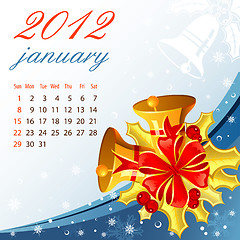 Image showing Calendar for 2012 January