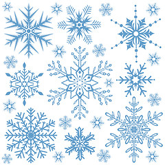 Image showing Snowflakes collection