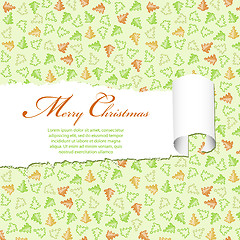 Image showing Torn Christmas Paper