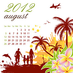 Image showing Calendar for 2012 August