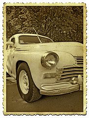 Image showing retro car on old photography