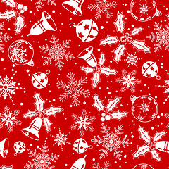 Image showing Christmas seamless background