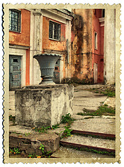 Image showing ancient building on old photography