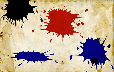 Image showing inkblots on grunge background