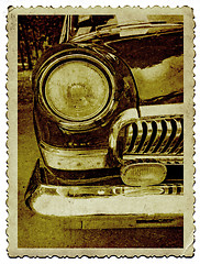 Image showing retro car on old photography