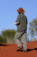 Image showing woman at outback