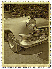 Image showing retro car on old photography