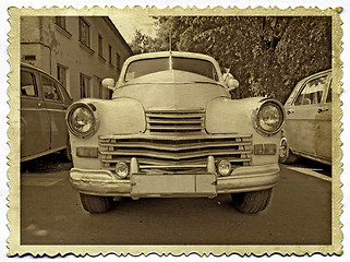 Image showing retro car on old photography