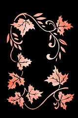 Image showing autumn ornament on black background