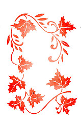 Image showing autumn ornament on white background