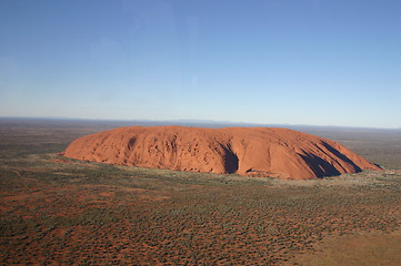 Image showing ayers rock from air