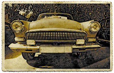 Image showing retro car on old photography