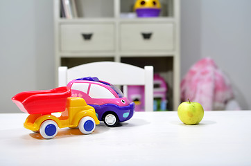 Image showing green apple on the table in the nursery